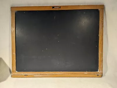 Vtg Litho Plate Slate Blackboard Chalkboard Wall Hanging With Tray 25  X 19.5  • $79.95