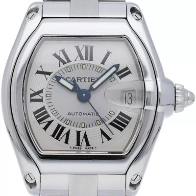 CARTIER Roadster Watch LM Automatic W62000V3 Stainless Steel MensWatch Silve... • $2087