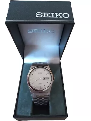 Vintage Seiko Quartz SQ100 80180 Original Bracelet Watch 1997 • £35