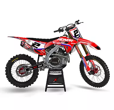 Honda MX Motocross Graphics |  Kit All Models All Years - Flat • $82.29