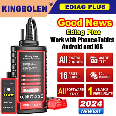 KINGBOLEN Ediag Plus OBD2 Scanner Car Diagnostic Tool ECU Coding Full Software • $109