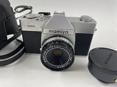Mamiya / Sekor 528TL SLR 35mm Film Camera W 1:2.8 F=48mm Lens  W/ Case  • $42.99