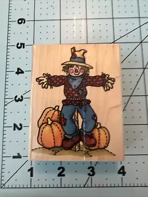 Stampede Rubber Stamp A1437F Country Scarecrow Pumpkin Fall 1832 • $6.39