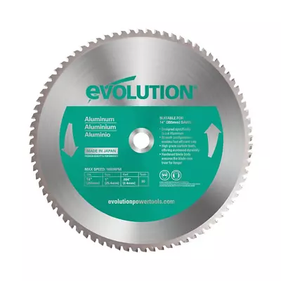 $126.46 • Buy Evolution Power Tools Circular Saw Blade Carbide 14'' 80-Teeth Aluminum Cutting