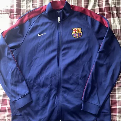 NIKE Track Jacket Men's XXL FC Barcelona Full Zip FCB Soccer Football Neymar • $40