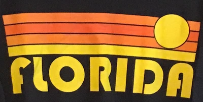 $8.89 • Buy Florida Retro Sun Black T Shirt 3X