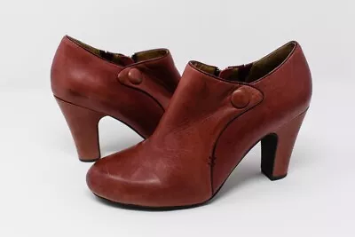 Miz Mooz Size 9 Red Leather Ankle Bootie • $39