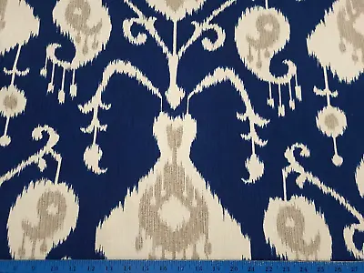 Magnolia Home JAVA INDIGO 100% Cotton Traditional Paisley Ikat Print Fabric • $9.99