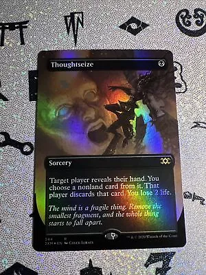 MTG Thoughtseize FOIL Double Masters Borderless Extended Art • $25