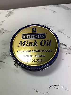Meltonian Mink Oil Paste Leather Conditioner Treatment Shoe Protectant 2.5oz Tin • $35