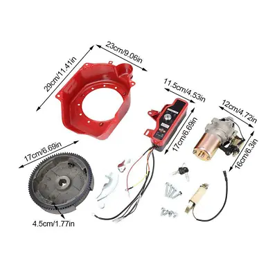 Electric Start Kit Starter Motor W/Solenoid Charging Coil For GX160 5.5HP GX200 • $72