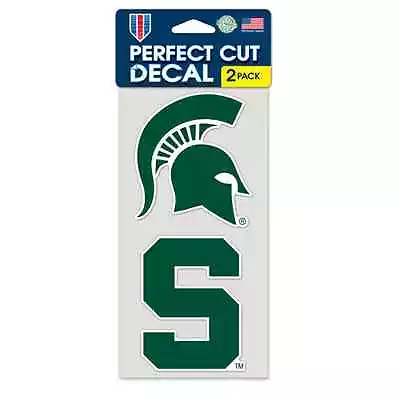 Michigan State Spartans 4 X4  Die Cut Decal 2-pack Car Home New Wincraft 👀 • $9.99