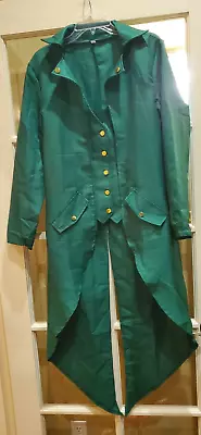 Steampunk Victorian Gothic Tailcoat Green XS New No Tags • $19.99