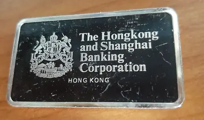 £58.07 • Buy HONGKONG SHANGHAI BANK Sterling Silver Ingot 40 Grams Minted By John Pinches BAR