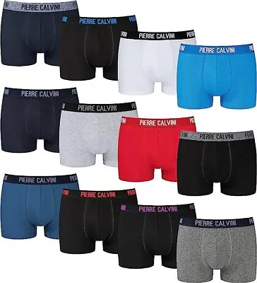 Pierre Calvini Hipster Boxer Shorts Men’s Fitted Cotton Underwear Basic Shorts • £8.99