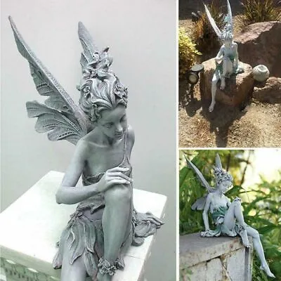 Angel Tudor And Turek Sitting Fairy Statue Garden Ornament Yard Art Decor Statue • £7.99