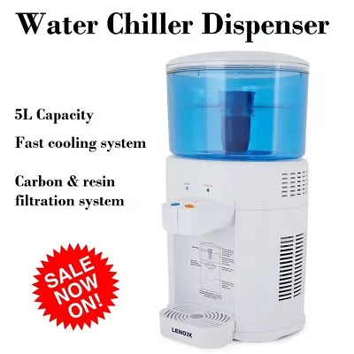 5L Benchtop Water Cooler Dispenser Chiller With Filter Home Office Carbon Filter • $118