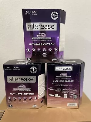 Allerease Ultimate Cotton Allergy Relief Zippered Mattress Protector Full • $19.99
