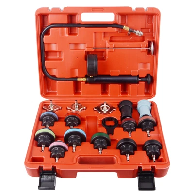$57.95 • Buy 18pcs Universal Radiator Pressure Tester Kit Coolant Vacuum Refill Kit
