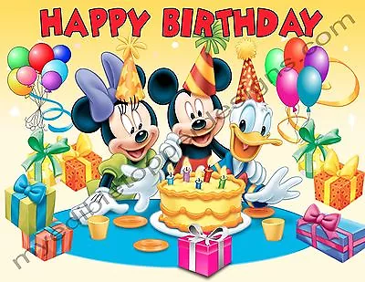 Mickey Mouse Personalized Edible Print Premium Cake Topper Frosting Sheet 5 Size • $18.50