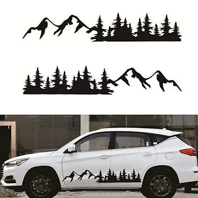 2x Tree Mountain Fitsest Decal Side Body Graphic Sticker Fits RV Trailer Truck • $22.99