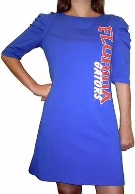 Florida Gator's Women's NCAA Licensed Blue Puffed Sleeve Dress Adult Sizes • $24.99