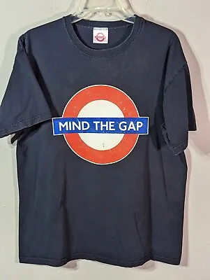 Y2K Vntg London Underground Official Mind The Gap Punk Rock Alt Grime Dril LARGE • $25