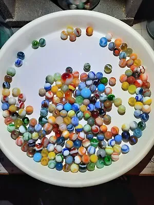 Vintage Glass Marbles Lot Of Approximately 200-300 Peltier  Akro Vitro And... • $17