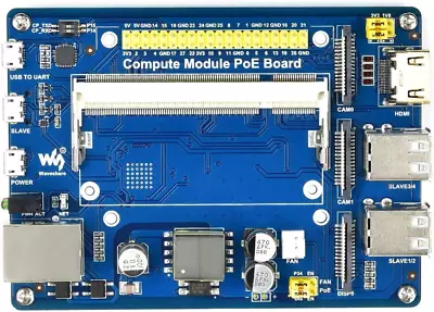 Compute Module IO Board With Poe Feature Composite Breakout Board For • $64.06
