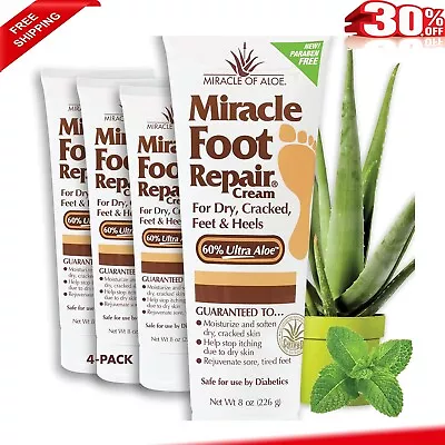 Foot Repair Cream Repairs Dry Heels And FeetRelief From Discomfort 8 Oz 4 Pack • $50.99