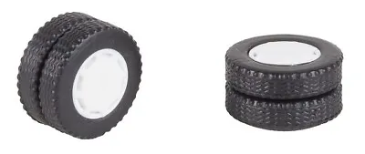 Faller Car System 163104 - H0 2 Complete Wheels (Twin Tires) Tyre + Felg • £8.11