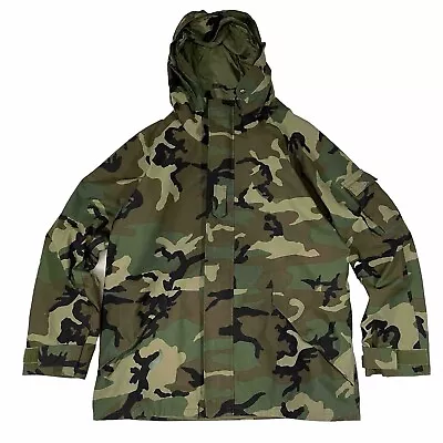 US Military Issue ECWCS Cold Weather Woodland Cam Goretex Jacket/Parka Sz XL • $119.99
