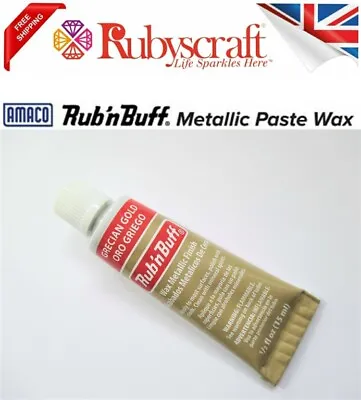 £9.99 • Buy Rub N Buff Original Metallic Gilding Wax Grecian Gold Wood Frame Paste 15ml