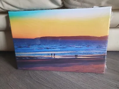 £45 • Buy Beez Printz - Beach Sunset - Bespoke Canvas Of My Own Photography 30x20cm