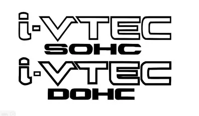 2x Black I-VTEC DOHC Or SOHC Vinyl Decal Stickers Emblem Honda Acura Ivtec • $5.49