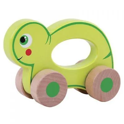 £6.99 • Buy JUMINI Wooden Toys PUSH ALONG FRIENDS - TURTLE Easy To Hold For Ages 6 Months+