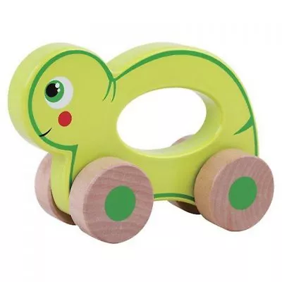 £6.99 • Buy JUMINI Wooden Toys PUSH ALONG FRIENDS - TURTLE Easy To Hold For Ages 6 Months+