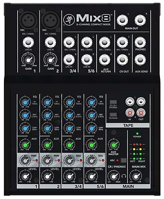 Mackie Mix8 Mixer - 8-Channel Compact Mixer • £99