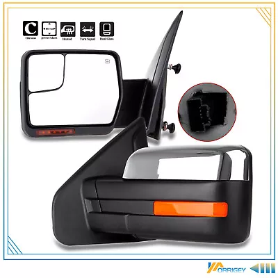 For 04-14 Ford F-150 Chrome Turn Signal Light LH Driver Side Mirror Power Heated • $54.79