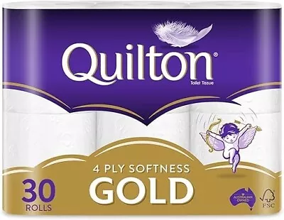 Quilton 4 Ply Toilet Tissue (140 Sheets Per Roll 11cm X 10cm) 30 Count • $26.41