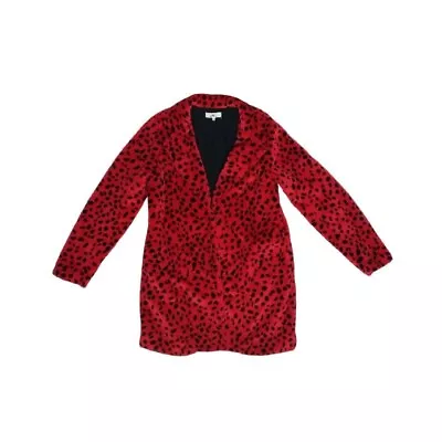 $79 • Buy Vintage Mochy Red Leopard Cheetah Coat Jacket Size M