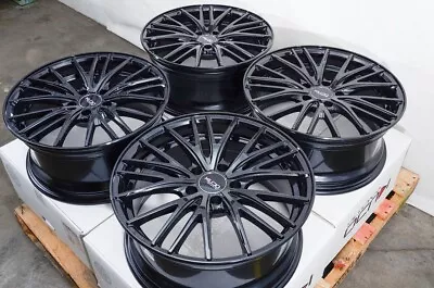 $859 • Buy Kudo Racing Menace 18x8 5x112 Black Wheels Rims Mercedes Audi A4 VW Passat Jetta