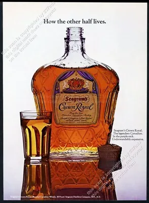 1970 Crown Royal Whiskey Bottle Photo How The Other Half Lives Vintage Print Ad • $9.99