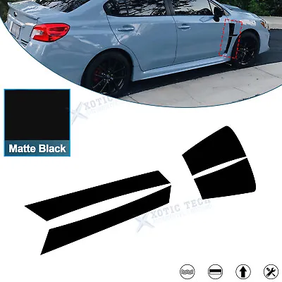 Matte Black Front Side Fender Vent Sticker Full Set For Subaru WRX STI 2015-2021 • $28.94