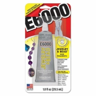 £10.38 • Buy Eclectic E6000 Jewelry And Bead Adhesive, Clear 1 Fluid Ounce Glue Gel USA