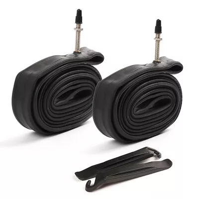 2PCS 28 700x23-25c Bike Bicycle Inner Tubes 43mm Presta Valve W/ 2 Tire Levers • $10.99