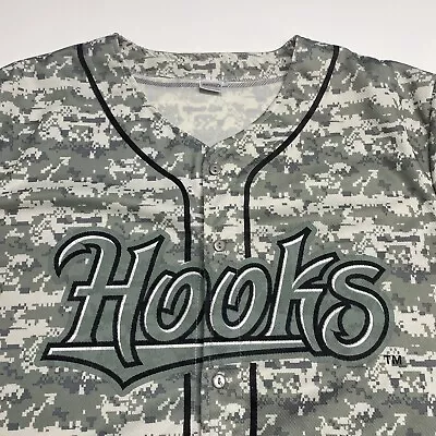 Corpus Christi HOOKS MiLB Minor League Baseball Jersey Camo Digital XL Tan/Green • $15.99