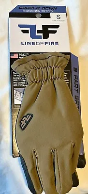 Line Of Fire DOUBLE DOWN SENSA-TOUCH GLOVES Size Small- COYOTE • $49.99