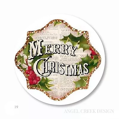 30 Rustic Merry Christmas Labels Scrapbook Stickers 1.5  Envelope Seals Favors • $2.20