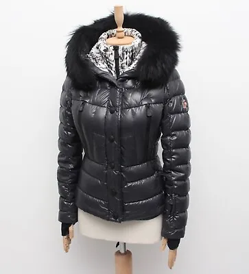 Women's MONCLER GRENOBLE Beverhill Ski Down Puffer Jacket Real Fur Trim 1 S • $690